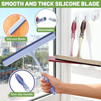 ENGZWHUAN Hanging Rubber Squeegee with Hook, mini Squeegee Shower Squeegee for Shower Glass Multipurpose Shower Squeegee for Glass Doors (Premium Version)