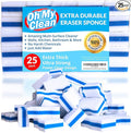 (25 Pack) Extra Durable Eraser Sponge - Extra Thick, Long Lasting, Premium Melamine Sponges in Bulk - Multi-Purpose Power Scrubber - Bathroom, Kitchen, Floor, Bathtub, Toilet, Baseboard, Wall Cleaner