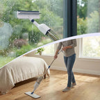 All-in-One Spray Window Squeegee and Floor Mop, 50" Long Handle Spray Squeegee for Window Cleaning, Professional Squeegee with Sprayer for Glass and Window Cleaning