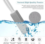 20Pcs Pumice Stone for Cleaning, Pumie Scouring Stick with Handle, Toilet Stone Brush Block, Hard Water Stain Remover for Toilet, Bathtubs, Sinks, Swimming Pools, Grills