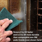 3M Scouring Pad 96-20, 20 Pads, 6” x 9”, General Purpose Cleaning, Food Safe, Non-Rusting
