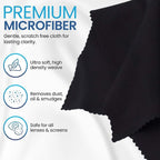 Purity Eyeglass Lens Cleaner Kit - 3 x 2oz Travel Size Lens Cleaner Spray Bottle + 2 Microfiber Cleaning Cloths - Safe for All Lenses (AR Coated Included), Eyeglasses and Screens - Clear