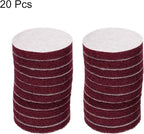 HARFINGTON 20pcs Scrubber Scouring Pads 500 Grits 3 Inch Drill Power Brush Hoop and Loop Surface Conditioning Disc Drill Scuffing Disc Scrub Pads for Home Kitchen Cleaning, Dark Red
