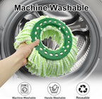 Tornado Spin Mop Head ONLY Compatible with 𝗡𝗲𝘄 𝗟𝗶𝗯𝗺𝗮𝗻 𝐓𝐨𝐫𝐧𝐚𝐝𝐨 𝗦𝗽𝗶𝗻 𝗠𝗼𝗽 𝗦𝘆𝘀𝘁𝗲𝗺, Washable & Reusable Libman Mop Head Replacement Refill for Tornado Mop (NOT for Old Version)