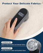 Killrose Fabric Shaver | Lint Remover with Digital Display, 6-Leaf Blade Electric Lint Shaver for Clothes, Sweaters, Furniture - 9000 RPM USB-C Rechargeable, Safe for All Fabrics