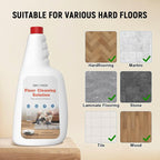 2 Bottle Floor Cleaning Solution Compatible with Roborock (Q5/Q7/Q8/Q10/S7/S8/Saros 10R/F25/Qrevo Series), Floor Cleaner Refill for All Robot Vacuums & Cordless Wet Dry Vacuum with Mopping
