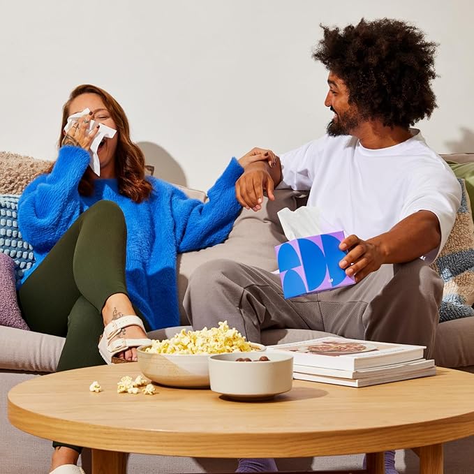 Who Gives a Crap Bamboo Tissues, Facial Tissue Cube Boxes, 100% Bamboo, 3 Ply, 12 Boxes, 65 Sheets per Box, Soft, Strong, and Sustainable, Eco Friendly With Plastic Free Packaging, 780 Total Tissues