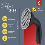 KIVANO Cast Iron Scrubber with Pan Scraper, 316L Chainmail Scrubber, Long Handle Cast Iron Cleaner for Dishes, Pans, Grills, Upgraded Chain Mail Scrubber for Grill Pan Skillet Wok Carbon Steel