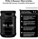 Luxury Laundry Detergent Powder (Bel-Aire) 32 Oz – Concentrated for Tough Stains and Odors, For All Washing machine types – Gentle on Fabrics