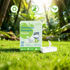 Dishwasher Detergent Sheets 100 Loads Eco Friendly Dishwasher Detergent Plastic-Free Washer Sheets Alternative(Green Apple)