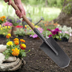 DOITOOL Thickened Manganese Steel Garden Spade Narrow Tip Shovel for Digging Plants and Tree Transplanting, Metal Gardening Tool for Soil Excavation and Lawn Care