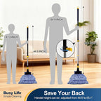 Yocada Looped-End String Wet Mop Head Refill Replacement Heavy Duty Cotton Commercial Industrial Grade Floor Cleaning