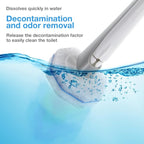 Disposable Toilet Brush & Wand Refills, 50 Count 3-Layer Octagonal Toilet Cleaner Heads, Compatible with Most Standard Toilet Wands, Hygienic Bathroom Deep Cleaning