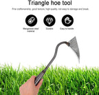 DOITOOL Triangle Hoe 12.4 Inch Manual Garden Cultivator with Sturdy Iron Head for Soil Digging Weeding and Manuring in Home Lawn and Farm Care