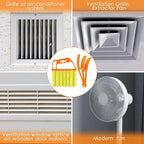 4 Pcs Window Venetian Blind Cleaner Duster Tool 7 Finger Blind Rush and Shutter Cleaner Brush Hand-held Window Shutter Air Conditioner Duster for Dirt(Yellow, Orange)