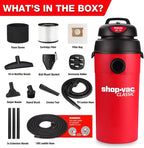 Shop-Vac 5 Gallon 5.5 Peak HP Wet/Dry Vacuum, Wall Mountable Compact Shop Vacuum with 18+7Ft Long Hose & Attachments, Ideal for Jobsite, Garage, Car & Workshop. 9522236