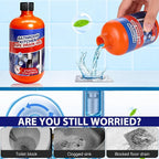 Drain Clog Remover, Professional Strength Liquid Drain Opener and Cleaner, Fast Acting Dissolver for Bathroom, Kitchen and Toilet, 500mL