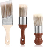 3pcs Leather Furniture Salve Brush, 3 Styles Ergonomic Leather Furniture Cleaning Brush Durable Salve Wax Brushing Repair Tool for Home Car Polishing Wax Application