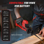 Reciprocating Saw for Milwaukee M18 Battery,【Battery Not Included】,Cordless Sawzall with 8 Blades,0-3000SPM Variable Speed, Cordless Reciprocating Saws for Wood/Metal/PVC Cutting