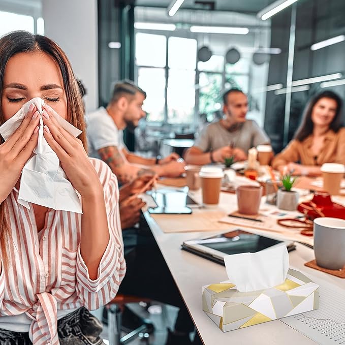 Yinder 12 Packs Facial Tissue Box 1560 Sheets Soft Facial Tissue Box for Fall Halloween Christmas 2 Ply 130 Sheets Disposable Travel Tissues Bulk for Car Household Kitchen(Modern)