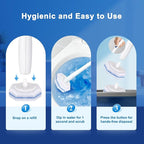 60pcs Toilet Cleaner Refill Pads for Clorox Wand, Upgrade 3-Layer Toilet Scrubber Refills, Won't Fall Apart, Powerful Foam, Safe On Porcelain, Bathroom Cleaning Essentials