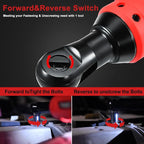 AOBEN Cordless Ratchet Wrench Kit,3/8" ratchet,40 Ft-lbs Electric Power Ratchet Set with Variable Speed Trigger,2 Packs 2000mAh Lithium-Ion Battery And Charger,83 Sockets