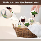 Reusable Wool Dryer Balls, 3.2-inch Handmade Felted Wool Balls (3-Pack), Softens Clothes, Naturally Reduces Drying Time and Static Electricity
