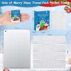 60 Pack Christmas Pocket Tissues 600 Sheets Merry Xmas Travel Packs 3 Ply Unscented Small Mini Individual Portable Travel Tissue Pack with Unique Embossing for Purse Holiday Party Travel