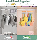 4 Pack Bra Hangers for Closet Organizer Upgraded Non-Slip Bra Organizer for Closet Tank Top Hanger Multi Hangers Space Saving with 40 Hooks for Belt, Tie, Tank Top, Necklaces