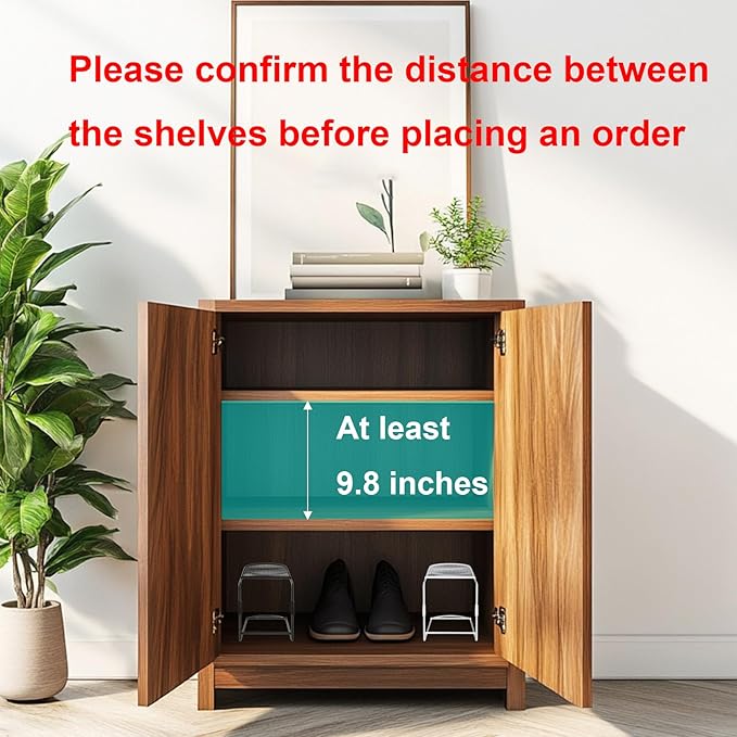 CiBiZi Shoe Slots Organizer 6Pack Metal Shoe Stackers for a Pair of Shoes Double Layer Shoe Holder Shoe Storage Closet Organizers Shoe Space Saver Organizador de Zapatos Black