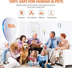 Ultrasonic Pest Repeller, Set of 6-Packs Electronic Plug in Repellent Indoor for Flea, Insects, Mosquitoes, Mice, Spiders, Ants, Rats, Roaches, Bugs, Non-Toxic for Humans & Pets, White.