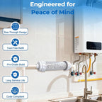 Condensate Neutralizer Kit, Compatible with Rinnai 804000074 High-Efficiency Boilers and Tankless Heaters, Acidic Condensate Neutralizer