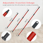 Mop Handle Mop Replace Heads and Mop Base Brush Replacement for O Cedar EasyWring 1-Tank System Include 3 Spin Mop Replacement Head, 4-Section Mop Handles, 1 Base and 1 Scrub Brush Combo
