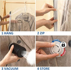 Hanging Vacuum Storage Bags, 6 Pack Hanging Storage Bags for Clothes With Electric Pump, Vacuum Sealed for Suits, Dress, Jackets (6 Short)