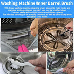 Washing Dryer Machine Rubber Seal Cleaning Brush Kits, Front Load Washer Cleaner Tools-1 PC Drum Slot Clean Brush & 5 PCS Crevice Cleaning Brushes for Bathroom, Shower & Kitchen Sink Household