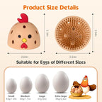 Egg Brush Cleaner, Egg Cleaner Scrubber for Fresh Eggs, Cute Chick Shaped Silicone Egg Washer, Reusable Multipurpose Washing Egg Tool for Fruits and Vegetables(Beige/Orange)