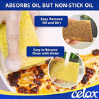 CELOX 24 Pack Cellulose Sponge Bulk for Cleaning Kitchen, Natural Wood Pulp Sponges