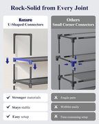 Kitsure Shoe Rack for Closet - 10-Tier Shoe Organizer with Hook Rack, Large-Capacity & Space-Saving Shoe Shelf for Entryway, Bedroom, Living Room,32.2" x 11.8" x 68.5", Black