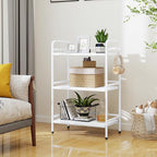 HDANI Storage Shelves, 3-Tier Metal Storage Rack with Shelf,Shelf Organizer,Garage Standing Shelving Unit for Laundry,Bathroom,Kitchen,Pantry,Closet,23.6''W X 13.8''D X 36.2 H'',White