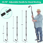 Lilyvane Hoe Garden Tool with 70Inch Long Handle, Heavy Duty Garden Hoes for Weeding Loosening Soil Digging Planting Ridging, Handy Hoe Gardening Tools Weeding Hoe