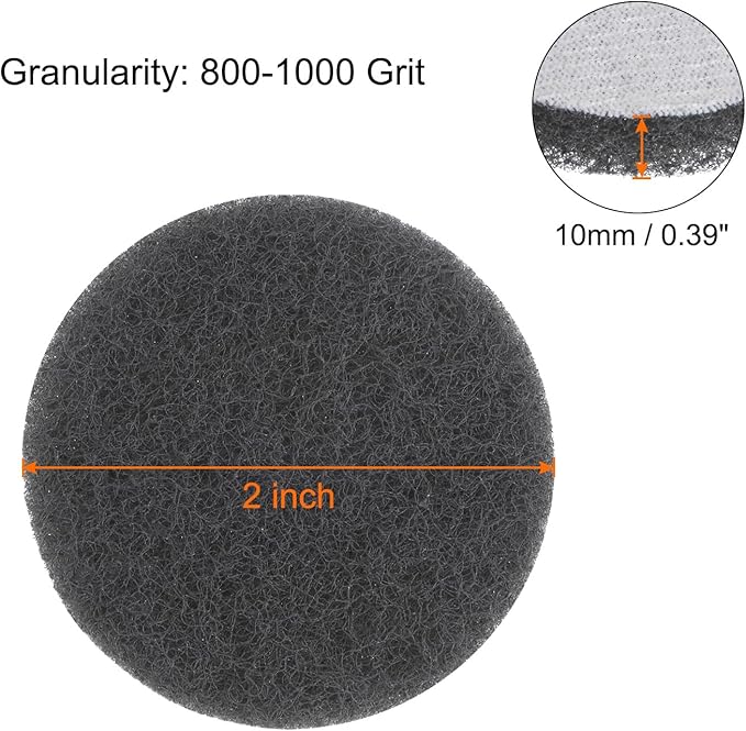 HARFINGTON 6pcs Drill Power Brush 2 inch Tile Scrubber Scouring Pads 800-1000 Grit for Bathroom Kitchen Household Cleaning