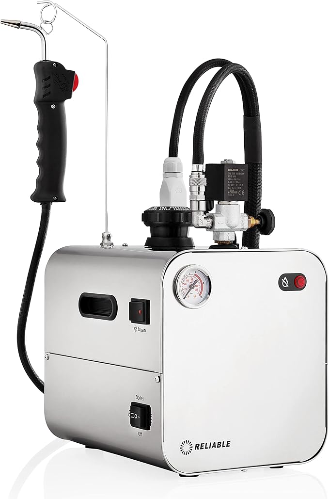 Reliable 5100CD Dental Steam Cleaner, 2.2L Stainless Steel Boiler, 3.5 Bar Operating Pressure, 1000W External Long-Life Heating Element, Eco Mode Saves Up To 33% of Energy, 1.9L Nominal Water Capacity