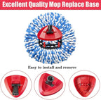 Spin Mop Replacement Base Head Compatible RinseClean 2-Tank System Mop Rotating Triangle Mop Head Cover Replacement Rotating Mop Base Plastic Base Part
