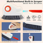 2 in 1 Groove Cleaning Brush, Easy to Store Window Track Cleaning Tools, Multifunction Window Track Cleaner, Track Cleaning Tools Suitable for Sliding Door Tracks, Shutter Door Window Track (Grey)