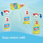 Windex Refill Multipurpose Disinfectant Cleaner Spray with Reusable Trigger, Bottle Made from 100% Recovered Coastal Plastic, Surface Cleaning Spray, Citrus Fresh Scent, 32 Fl Oz (Pack of 3)