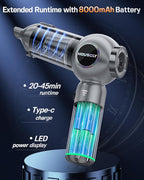 houscly Handheld Car Vacuum Portable Cordless 25000Pa High Power Small Mini Hand Vacuum Rechargeable 4-in-1 Wireless Handheld Vac for Car Office Desktop Home Cleaning Ideal Gifts for Men & Women
