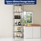 Abiglifty Storage Shelves, 6-Tier Metal Shelving, Closet Shelves with Adjustable Leveling Feet, Shelf Organizer for Kitchen, Pantry, Laundry