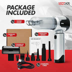 Car Vacuum Portable Cordless – Handheld Cleaner, Mini Car Vacuum, Small Portable Vehicle Cleaner with 8 Attachments, Blower, Spray Lubricant & Microfiber Towels for Truck & Interior Cleaning