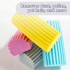 Scrub Daddy Damp Duster, Magical Dust Cleaning Sponge, Dusters for Cleaning, Venetian & Wooden Blinds Cleaner, Vents, Radiator, Skirting Boards, Mirrors, Dust Brush Tools, Home Gadgets, Light Blue