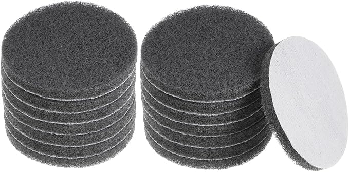 HARFINGTON 15pcs Drill Power Brush 4 Inch Tile Scrubber Scouring Pads 1000-1200 Grit for Bathroom Kitchen Household Cleaning